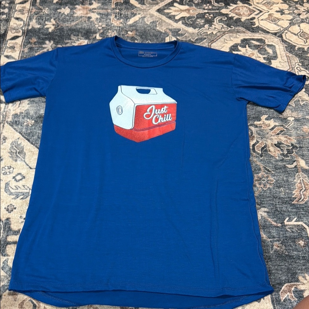 Just Chill Graphic Tee - Blue Men's T-Shirt